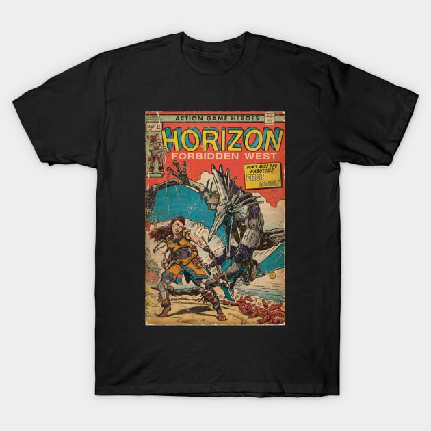 Horizon Forbidden West - comic cover fan art T-Shirt by MarkScicluna